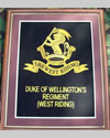 Large Embroidered Badge in a 20 x 16 Mahogany Wood Frame - Duke of Wellingtons