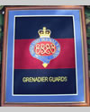 Large Embroidered Badge in a 20 x 16 Mahogany Wood Frame - Grenadier Guards