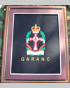 Large Embroidered Badge in a 20 x 16 Mahogany Wood Frame - Queen Alexandra Royal Army Nursing Corps