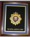 Large Embroidered Badge in a 20 x 16 Mahogany Wood Frame - Royal Logistic Corps